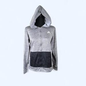 Adidas grey zip up hoodie Size Large